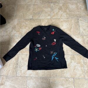 Vintage Guess Sweater with Colorful Embroidery